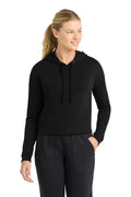 Sport-Tek Women's    PosiCharge    Tri-Blend Wicking Fleece Crop Hooded Pullover LST298