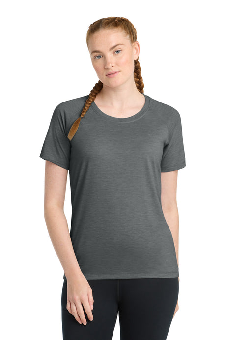 Sport-Tek Women's    PosiCharge    Tri-Blend Wicking Scoop Neck Raglan Tee