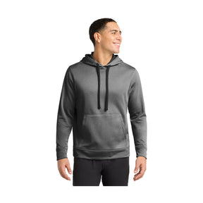 Sport-Tek Men's    PosiCharge    Sport-Wick    Heather Fleece Hooded Pullover