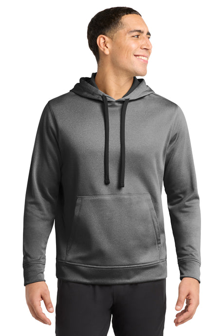 Sport-Tek Men's    PosiCharge    Sport-Wick    Heather Fleece Hooded Pullover