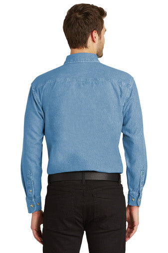 Port Authority Men's Long Sleeve Denim Shirt. S600