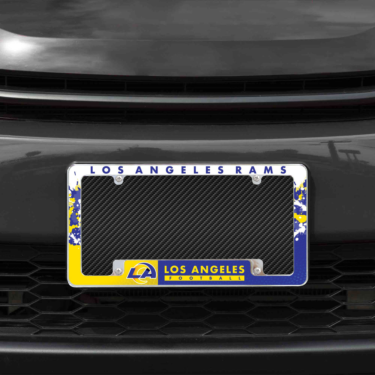 Rico Industries NFL  Los Angeles Rams Primary 12" x 6" Chrome License Plate Frame-1