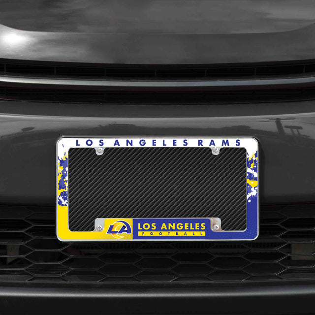 Rico Industries NFL  Los Angeles Rams Primary 12" x 6" Chrome License Plate Frame-1