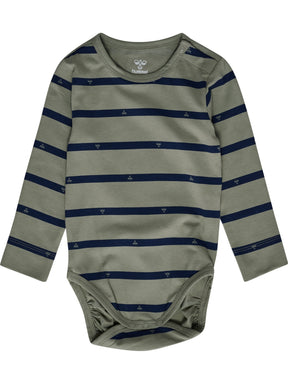 hummel Youth Mini Stripy Bee Bodysuit Long Sleeve-1