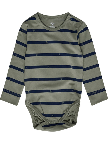 hummel Youth Mini Stripy Bee Bodysuit Long Sleeve-1