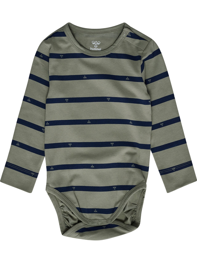 hummel Youth Mini Stripy Bee Bodysuit Long Sleeve-1