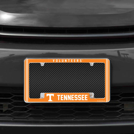 Rico Industries NCAA Tennessee Volunteers Classic 12" x 6" Chrome License Plate Frame-1
