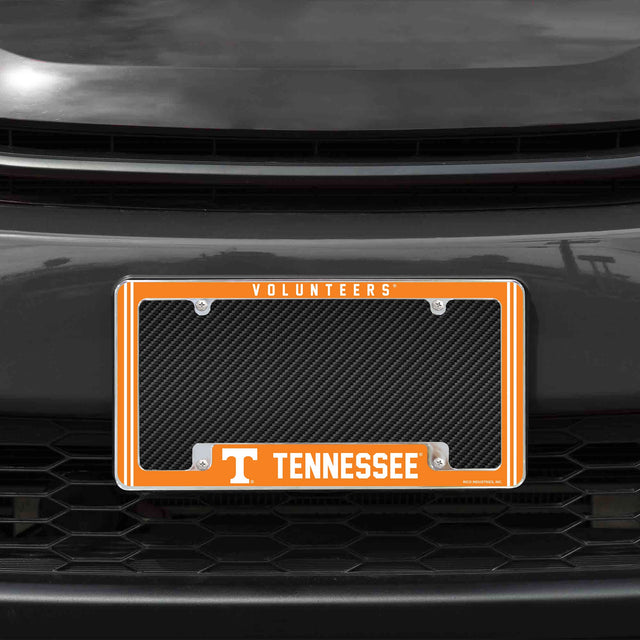 Rico Industries NCAA Tennessee Volunteers Classic 12" x 6" Chrome License Plate Frame-1