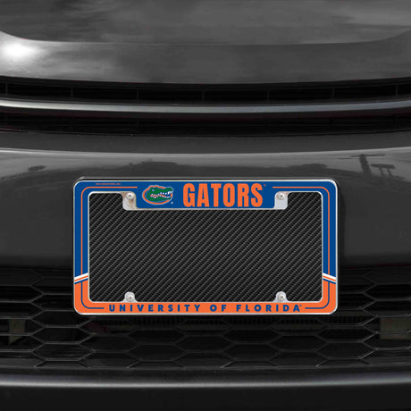 Rico Industries NCAA Florida Gators Two-Tone 12" x 6" Chrome License Plate Frame-1