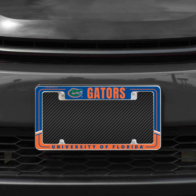 Rico Industries NCAA Florida Gators Two-Tone 12" x 6" Chrome License Plate Frame-1