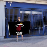 Rico Industries NBA  Miami Heat Black 3' x 5' Banner Flag-4