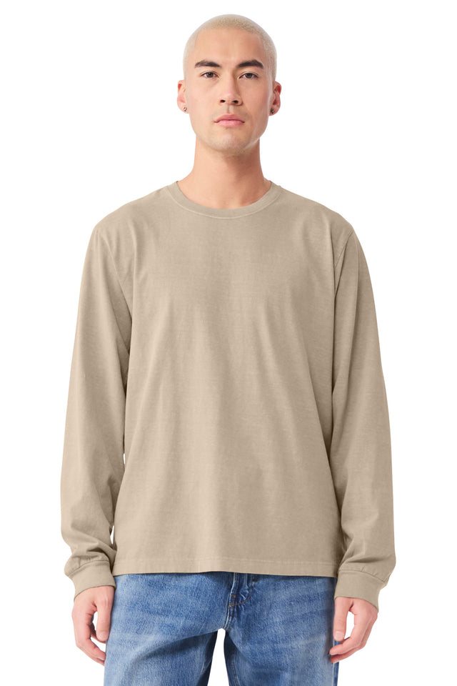 Bella + Canvas Men's   Heavyweight Garment-Dyed Long Sleeve Tee