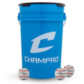 Champro 6 Gallon Bucket with 24 CBB-200D Balls and Padded Lid