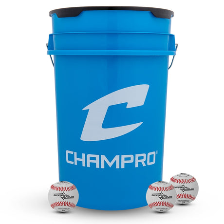Champro 6 Gallon Bucket with 24 CBB-200D Balls and Padded Lid