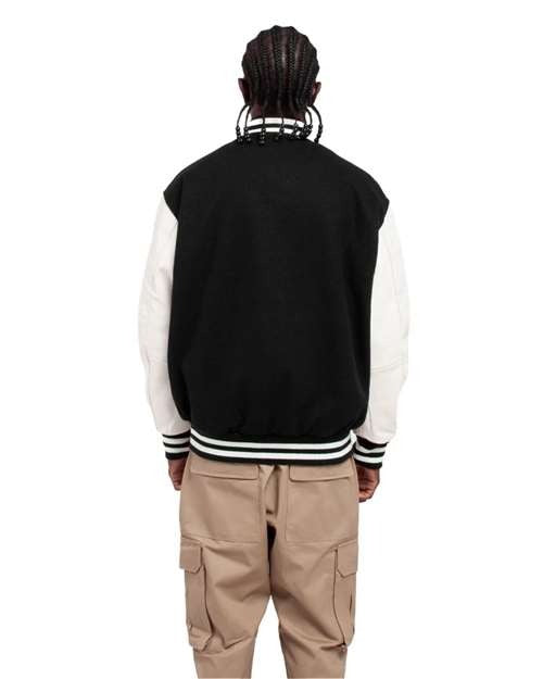Shaka Wear Men's Letterman Jacket-3