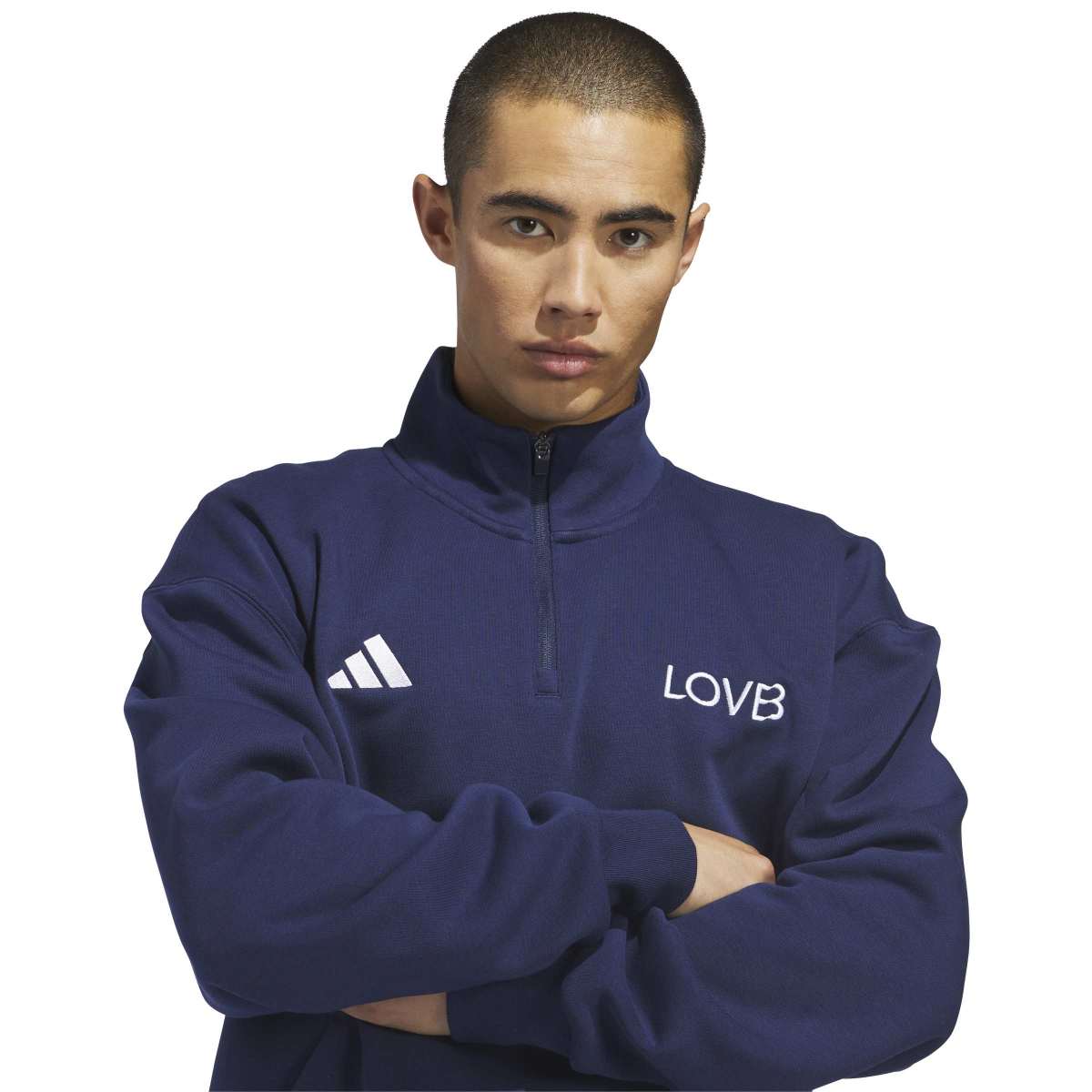 adidas Unisex LOVB Fleece Volleyball Quarter-Zip-4