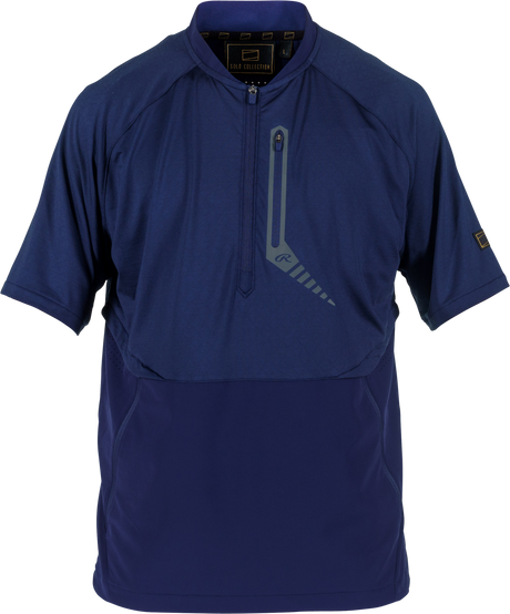 Rawlings Men's Gold Collection 1/4 Zip Short Sleeve Jacket-1