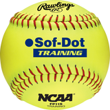 Rawlings FP11S 11" NCAA Soft Poly-Core Training Fastpitch Softballs - 1 Dozen