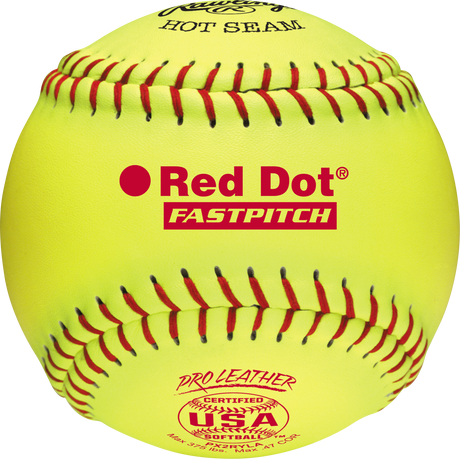 Rawlings 12-inch Pro Leather Red Dot USA Fastpitch Softball