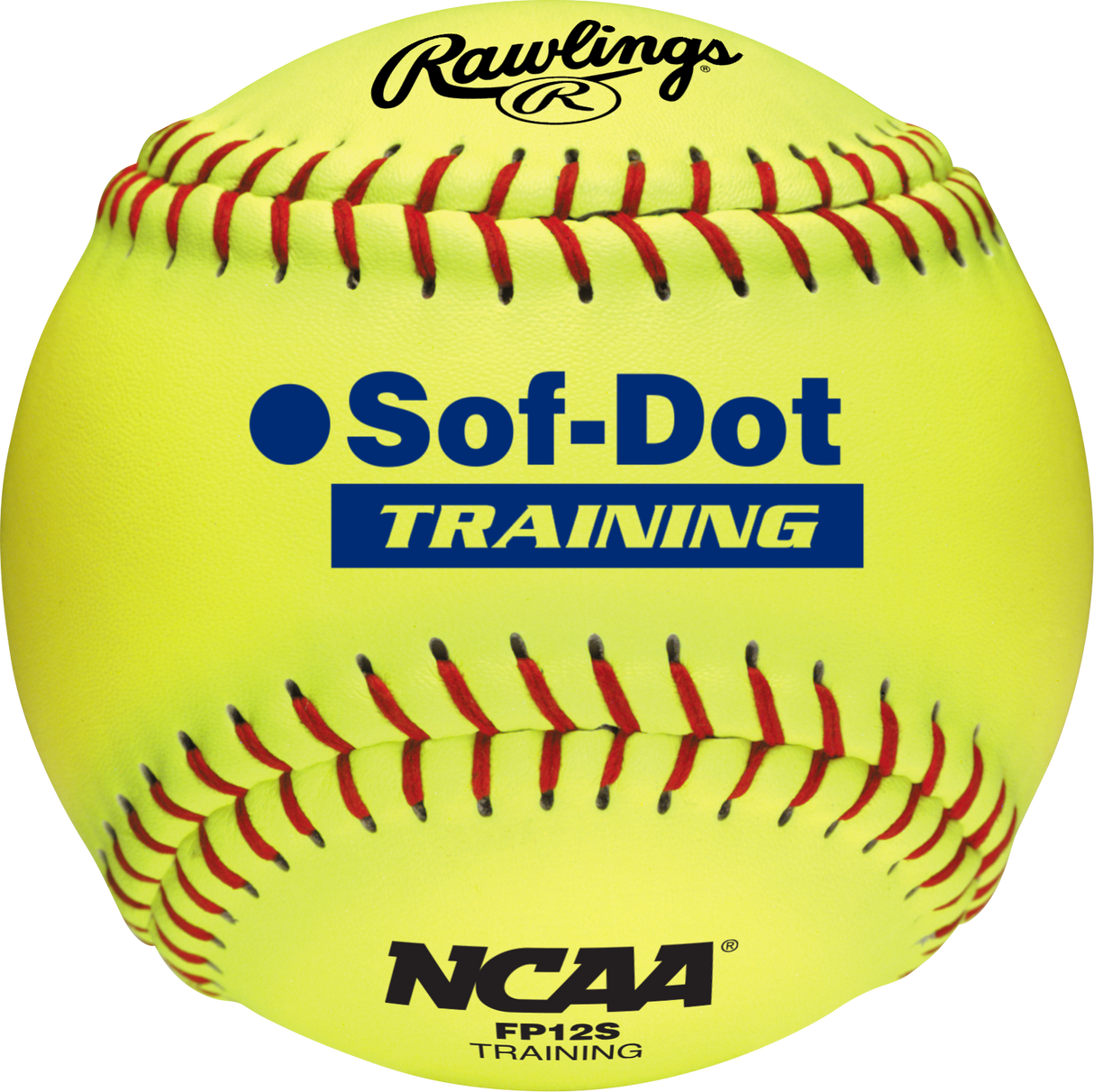 Rawlings FP12S 12" NCAA Soft Poly-Core Training Fastpitch Softballs - 1 Dozen