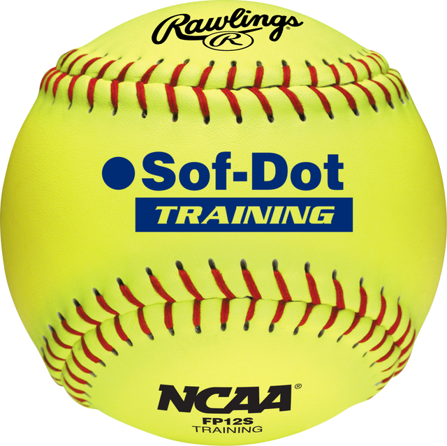 Rawlings FP12S 12" NCAA Soft Poly-Core Training Fastpitch Softballs - 1 Dozen