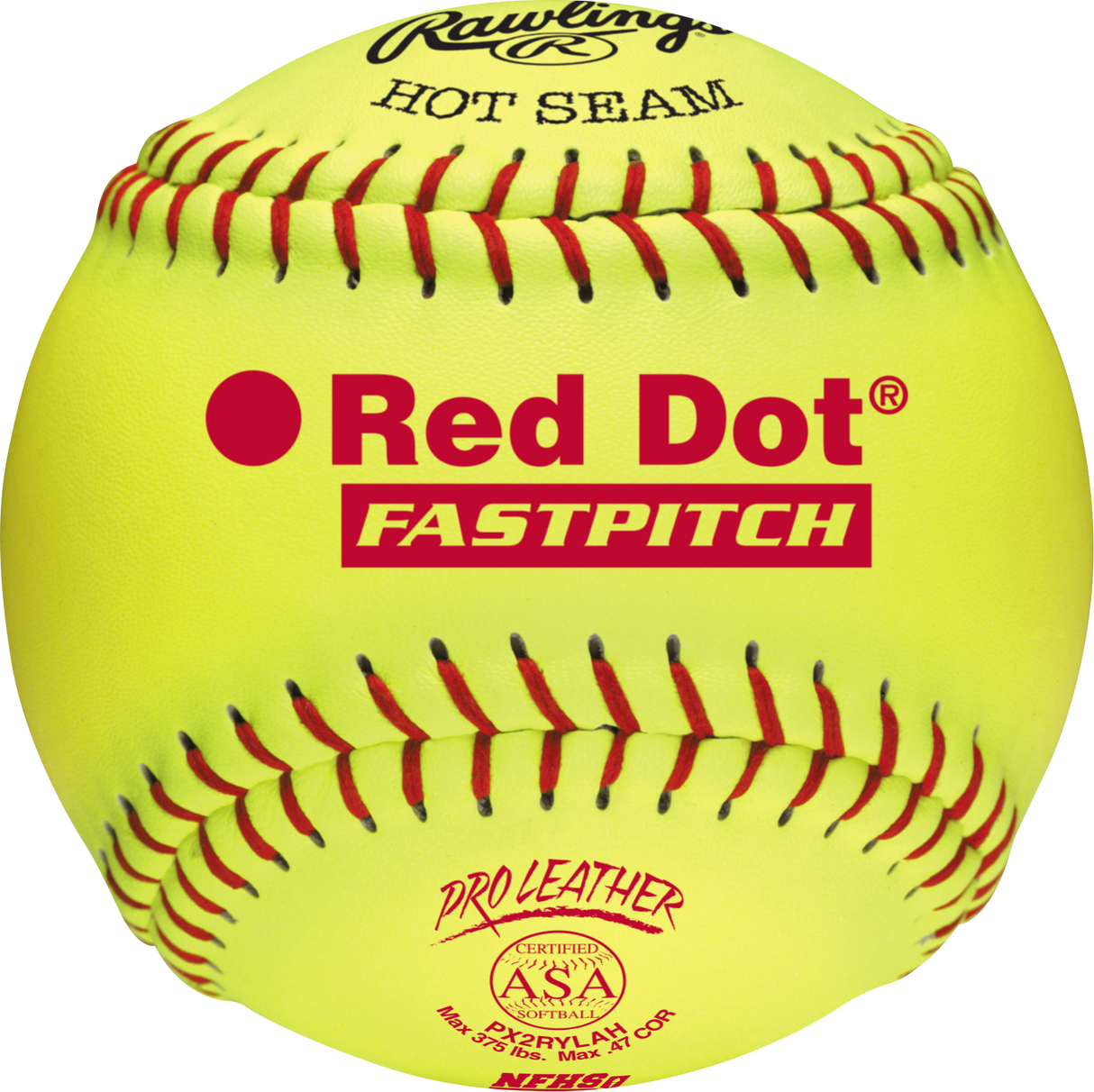 Rawlings ASA Nfhs 12 Inch Red Dot Leather Softballs