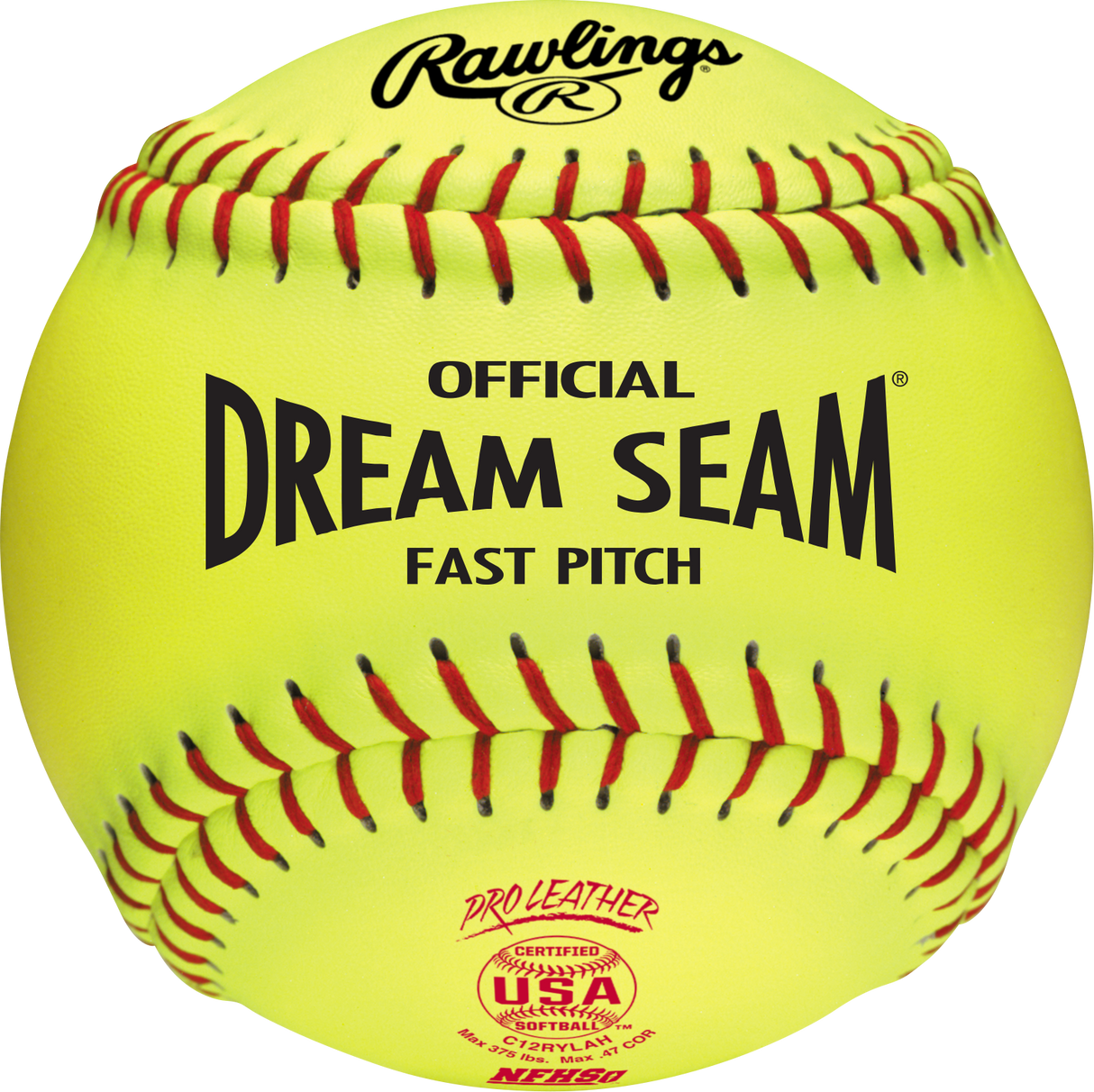 Rawlings ASA Nfhs 12 Inch Dream Seam High Density Cork Core Leather Softballs