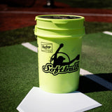Rawlings 18 Fastpitch Softballs with 6 Gallon Practice Ball/Bucket Combo Softball Softballs All