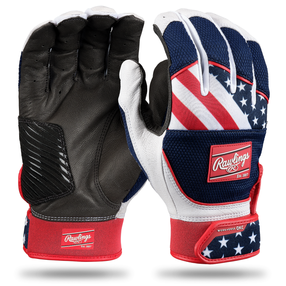 Rawlings Women's Workhorse Okc Fastpitch Softball Batting Gloves-1