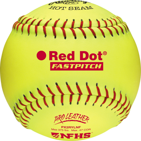 Rawlings 12-inch Pro Leather Red Dot Nfhs Fastpitch Softball