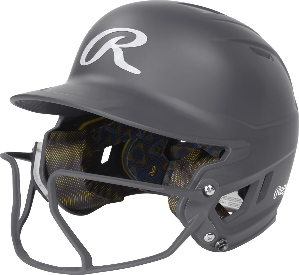 Rawlings Mach Hi-viz 1-tone Matte Fastpitch Softball Batting Helmet with Attached Face Guard-1