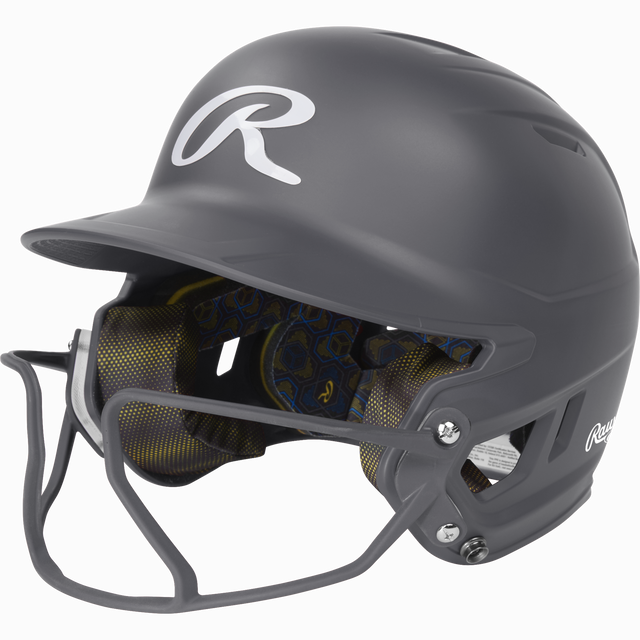 Rawlings Mach Hi-viz 1-tone Matte Fastpitch Softball Batting Helmet with Attached Face Guard-1