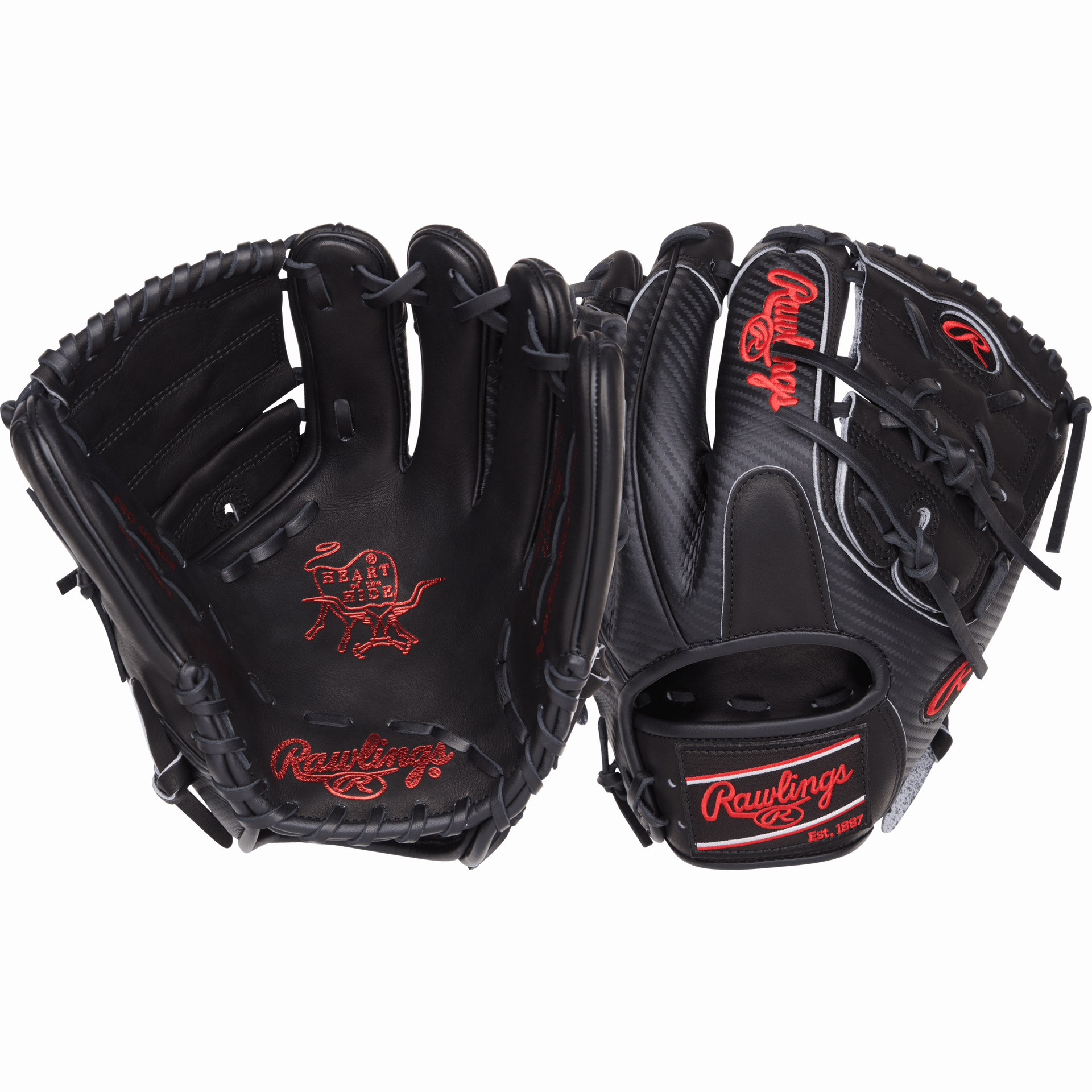 Rawlings 硬式グローブ 黒 Rawlings Heart of the Baseball Glove | League Outfitters