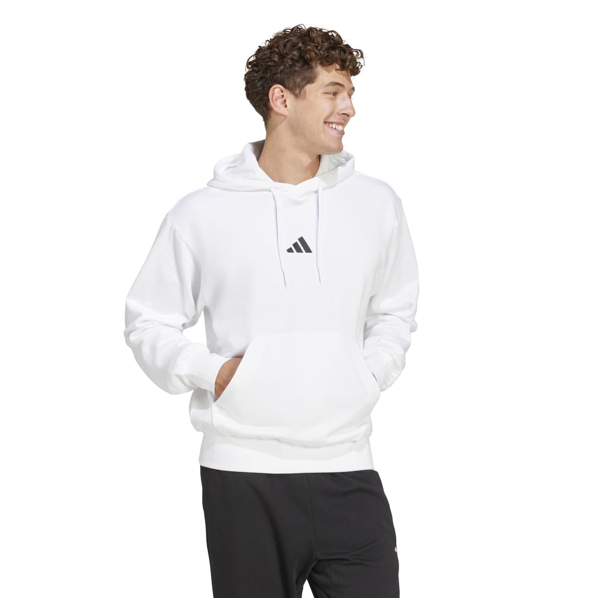 adidas Men's Essentials Feelcozy Fleece Hoodie (Tall)-3