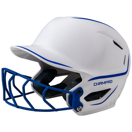 Champro HXE Two-Tone Matte Softball Helmet with Facemask-1