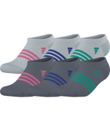 adidas Girls' Superlite 3.0 6-Pack No Show-1