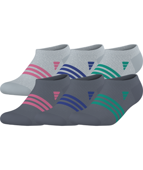adidas Girls' Superlite 3.0 6-Pack No Show-1