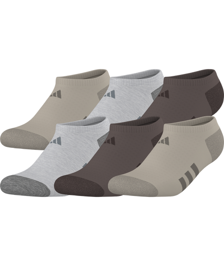 adidas Youth Athletic Cushioned 6-Pack No Show Socks-1