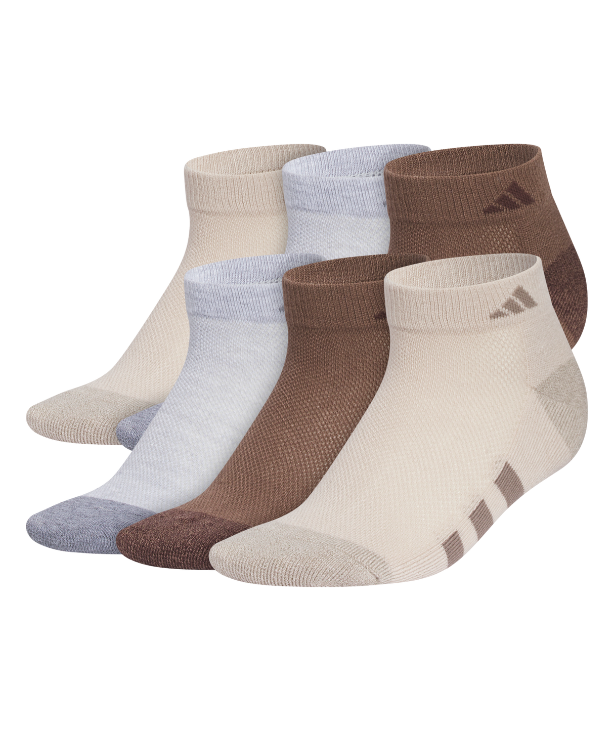 adidas Youth Athletic Cushioned 6-Pack Low Cut Socks (6-Pack)-1