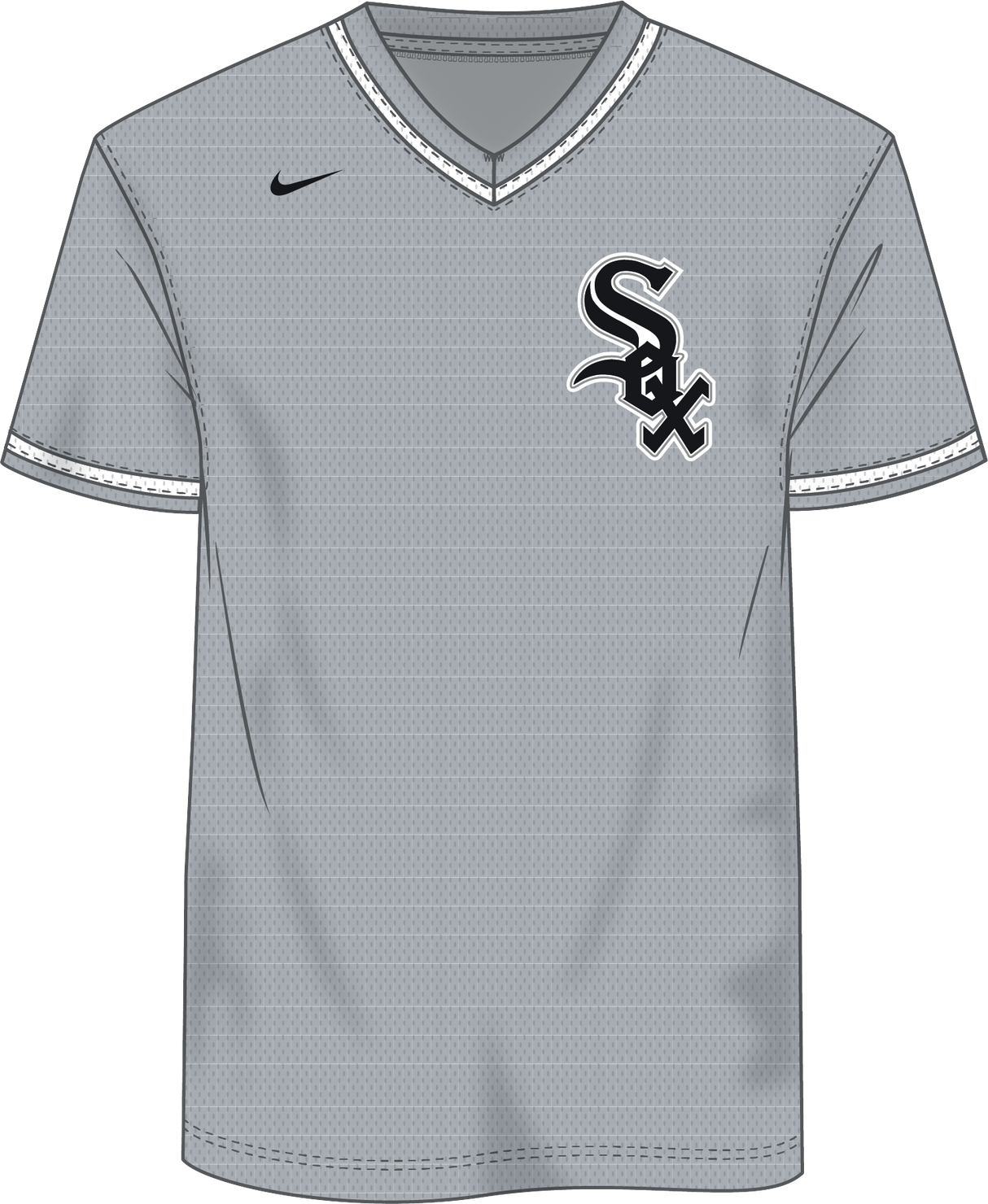 Nike Chicago White Sox Youth Institutional V-Neck Short Sleeve Synthetic Jersey