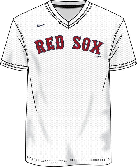 Nike Boston Red Sox Youth Institutional V-Neck Short Sleeve Synthetic Jersey