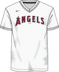 Nike Los Angeles Angels Youth Institutional V-Neck Short Sleeve Synthetic Jersey