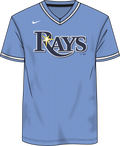 Nike Tampa Bay Rays Men's Institutional V-Neck Short Sleeve Synthetic Jersey
