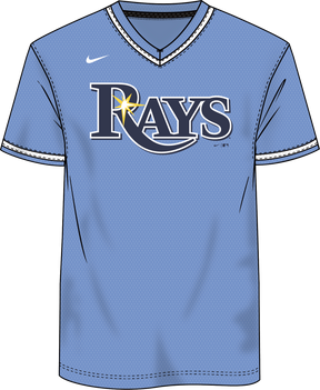 Nike Tampa Bay Rays Men's Institutional V-Neck Short Sleeve Synthetic Jersey