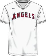 Nike Los Angeles Angels Men's Institutional V-Neck Short Sleeve Synthetic Jersey