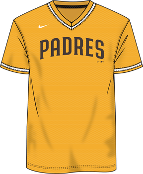 Nike San Diego Padres Men's Institutional V-Neck Short Sleeve Synthetic Jersey
