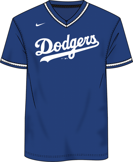 Nike Los Angeles Dodgers Youth Institutional V-Neck Short Sleeve T-Shirt