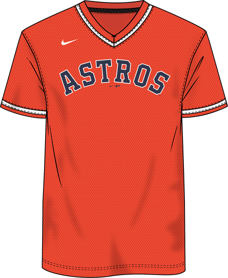 Nike Houston Astros Men's Institutional V-Neck Short Sleeve T-Shirt