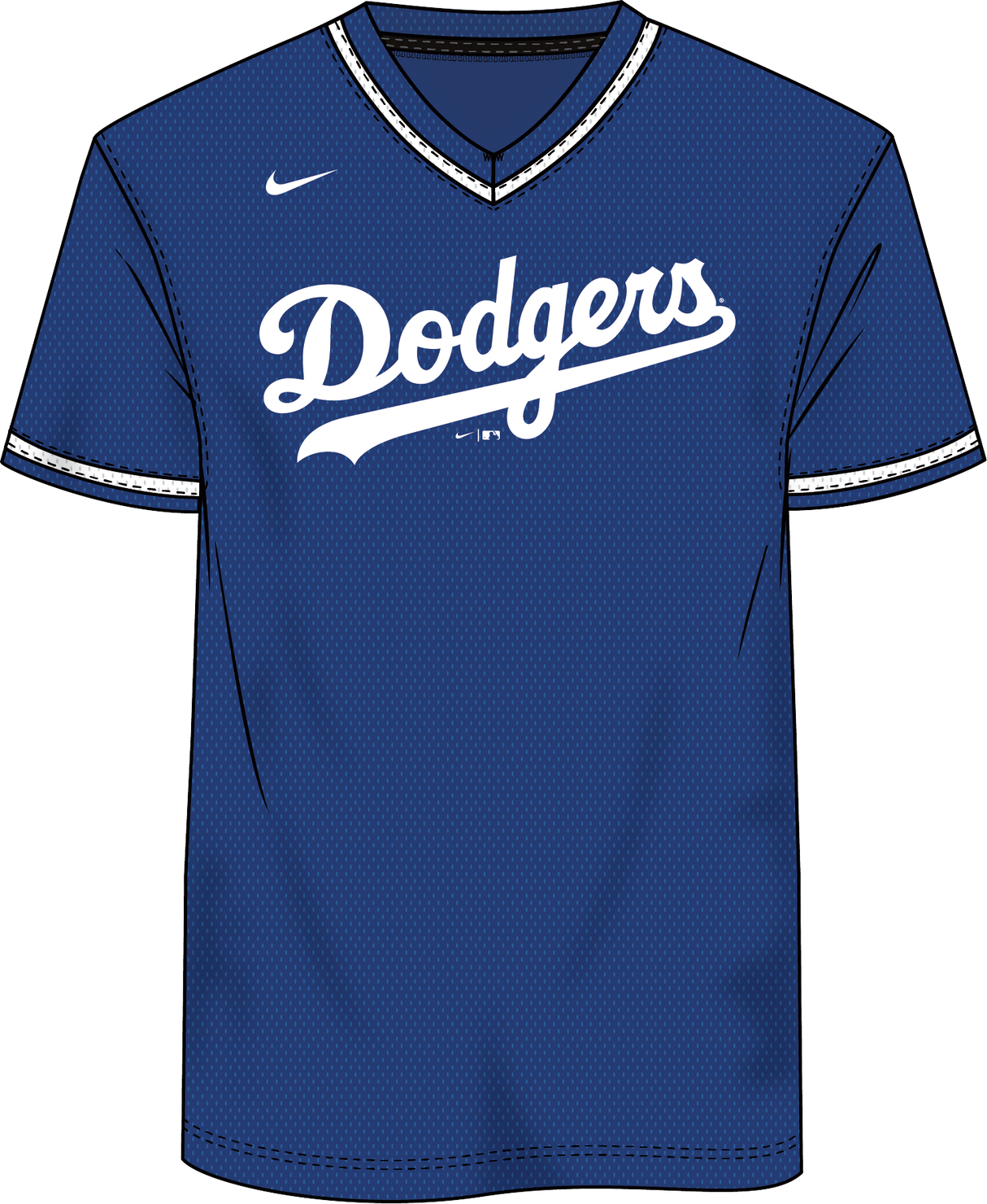 Nike Los Angeles Dodgers Men's Institutional V-Neck Short Sleeve T-Shirt