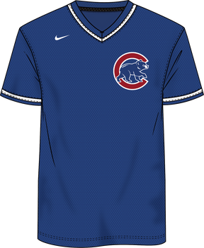 Nike Chicago Cubs Men's Institutional V-Neck Short Sleeve T-Shirt